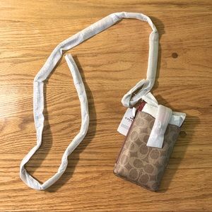 Coach Signature Chain Crossbody Phone Case NWT
